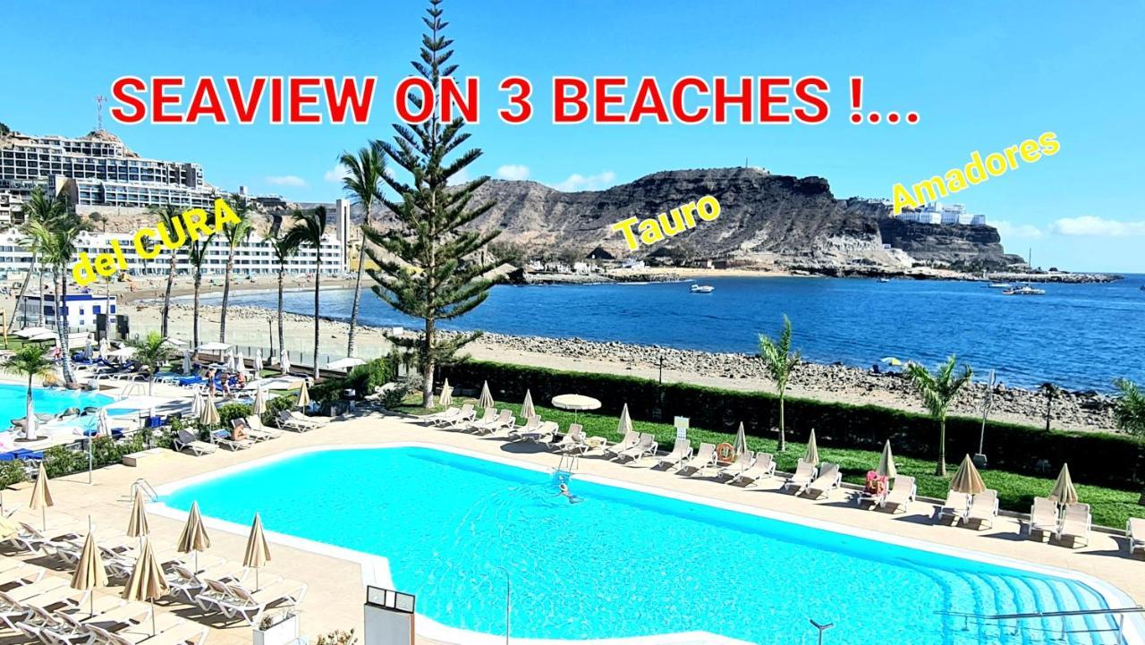 Oceanfront Deluxe-45M,Heated Pools,2Aircondition, 2Tv-65",Dishwasher,600Mb,Lift,Amadores View ! Playa Del Cura  Exteriör bild