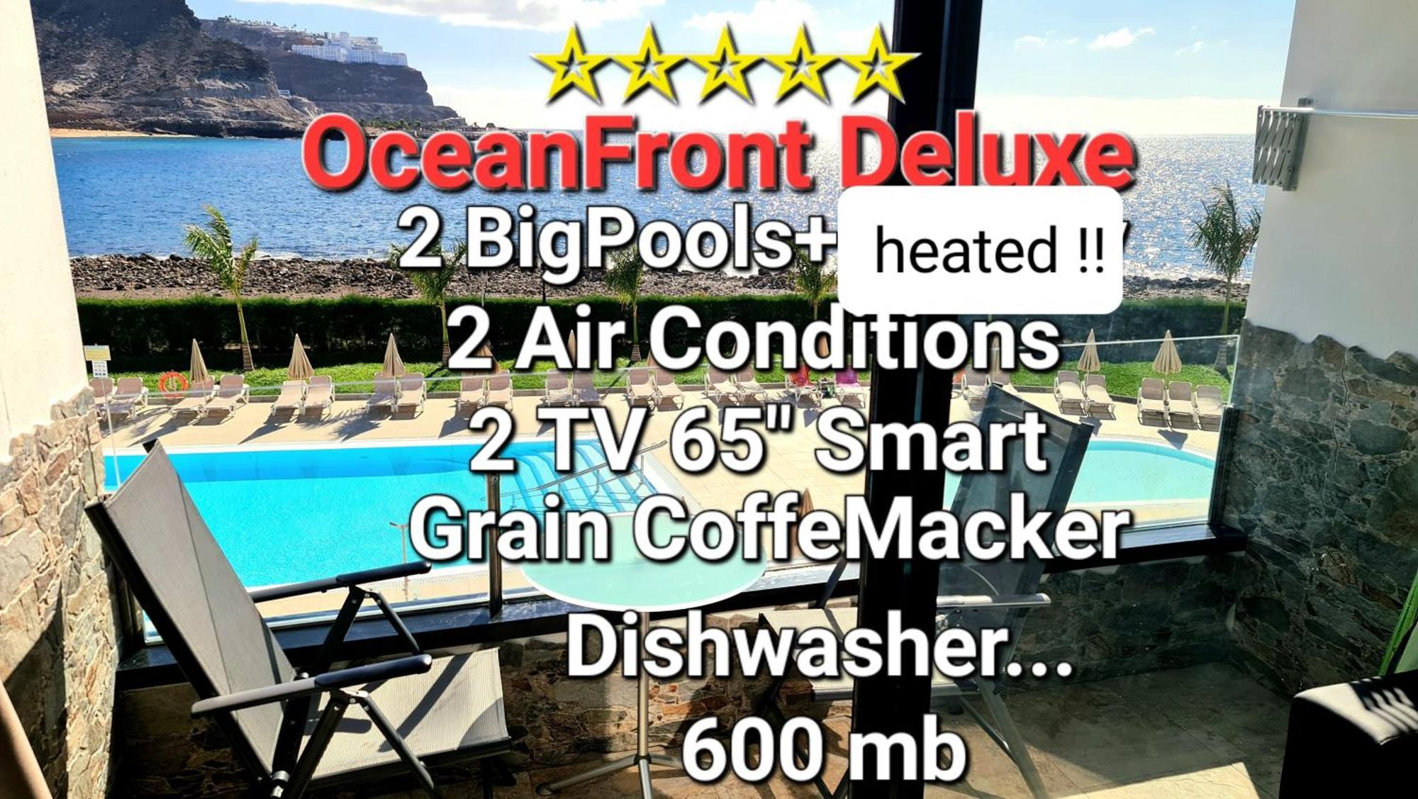 Oceanfront Deluxe-45M,Heated Pools,2Aircondition, 2Tv-65",Dishwasher,600Mb,Lift,Amadores View ! Playa Del Cura  Exteriör bild
